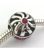 Authentic Chamilia Blaze Fuchsia Sterling Silver Bead Charm 2025-0790 New - $21.84