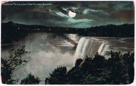 Postcard American Falls &amp; Bridge From Goat Island Niagara Falls - £3.11 GBP