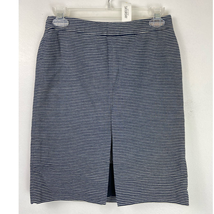 NEW Kate Spade Saturday Railroad Layover Cotton Skirt Blue Zip Lined Wom... - $44.09