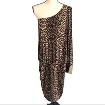 Leopard Print Half Shoulder Body-con Party Cocktail Dress - £35.23 GBP