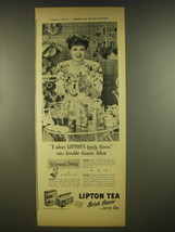 1945 Lipton Tea Advertisement - Gracie Allen - I adore Lipton&#39;s brisk flavor - £14.72 GBP