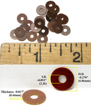 24pc 1960s Champion 1/24 Slot Car 36D Phenolic Motor Spacer Washers .093&quot; I.D. - £4.71 GBP