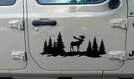 Moose Forest Scene V2 - RV Camper Truck 4x4 Graphics - Die Cut Sticker - $7.91+