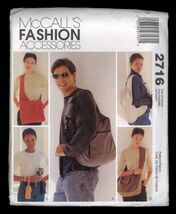 McCall's FASHION ACCESSORIES #2716 * Backpack, Cross Body, Phone Cover *... - $9.85
