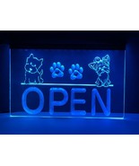 Open Pet Grooming Store LED Neon Sign Hang Wall Decor, Shops, Artful Lights - £20.77 GBP+