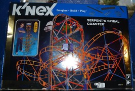 New 2007 K&#39;nex Serpents Spiral Roller Coaster 5 Ft 1118 Pcs Imagine Build Play - £74.08 GBP