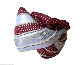 Men Safa Indian Turban Handmade Top Hat Traditional Pagri 6 7/8 (21.5&quot;) Small - £59.93 GBP