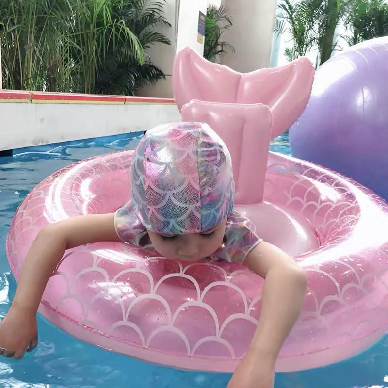 Hot Summer New Pink Mermaid Swimming Ring Inflatable pvc Fish Tail Float Row for - £18.35 GBP+