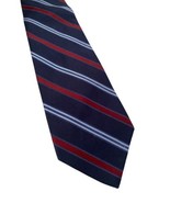 Brooks Brothers Tie Necktie 100% Silk Navy Blue Red Diagonal Stripe Repp... - $46.53