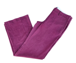 Body By Victoria 10 Wide Leg High Rise Stretch Khaki Pants Cotton Burgundy - $18.70