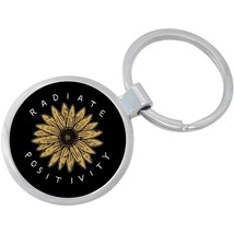 Radiate Positivity Keychain - Includes 1.25 Inch Loop for Keys or Backpack - £8.43 GBP