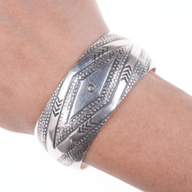 6.5&quot; Vintage Native American silver bracelet - $181.91