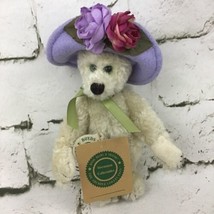 Vintage Boyds Bear Collection Jointed Teddy Bear In Purple Hat Stuffed Toy  - £6.20 GBP