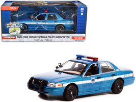 2001 Ford Crown Victoria Police Interceptor Blue Metallic Seattle Police - Seatt - £34.11 GBP