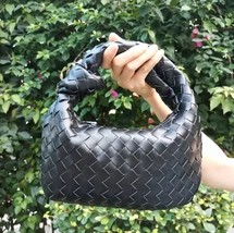 Ladies handbags 2023 fashion clic hand-woven ladies knotted armpit round Hobo ar - £83.83 GBP
