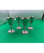 Set of 4 Wallace Silverplate BAROQUE #236 Wine Goblets with Gold Lining ... - €104,23 EUR