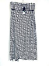 Jones New York Black/white Striped Maxi Skirt NWT $79 Fold Over Waistband - £34.69 GBP