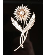 *Vintage Sterling Silver +14k Chrysanthem Flower Pin Brooch - $920.34 MXN