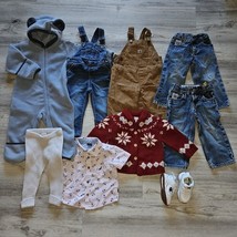 Clothes Lot Boys Sz 12 Mos 9pc Cowichan Sweater Carhartt Overalls Fleece... - $47.02