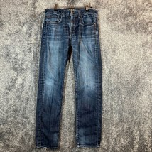 Lucky Brand Dean Jeans Mens 30x30 Dark Wash Premium Italian Denim Stretch Fade - £14.08 GBP