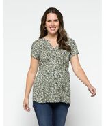 Full Moon Segura Rayon Gauze Tie Waist Maternity Blouse - $19.80
