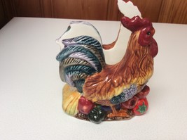 NAPKIN HOLDER MAIL HOLDER DESK ORGANIZER ROOSTER CHICKEN CHICK FARM - $12.99