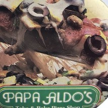 Papa Aldo’s Vintage Pin Button Take &amp; Bake Pizza Shop - £7.84 GBP