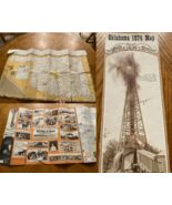 Oklahoma 1974 Map Official State Highway Fold Out Historical Images Oil ... - €15,80 EUR