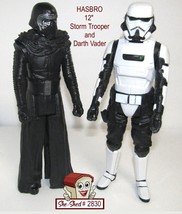 Hasbro Star Wars Darth Vader &amp; Storm Trooper Action Figures - used toys - £11.69 GBP