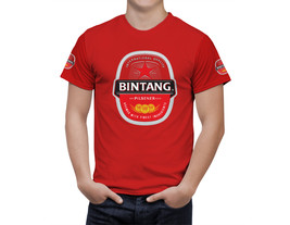 Bintang Beer Red T-Shirt, High Quality, Gift Beer Shirt - £25.47 GBP