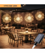 Solar Powered Outdoor Firework Lights - Sphere Hanging Lights - PAK of 4... - $33.97 CAD