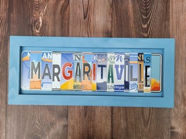 Margaritaville Hand Crafted License Plate Sign 5 O´Clock Somewhere Jimmy Buffet  image 2