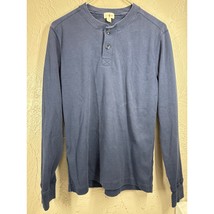 J.Crew Shirt Mens Oarsman Heritage Brushed Rib Knit Henley Navy Blue Siz... - $652.13 MXN