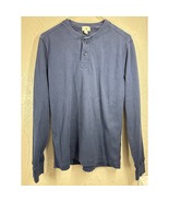 J.Crew Shirt Mens Oarsman Heritage Brushed Rib Knit Henley Navy Blue Siz... - $650.93 MXN