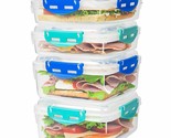 4 Pcs Sandwich Containers - 100% Airtight &amp; Bpa-Free &amp; Microwave &amp; Dishw... - £27.59 GBP