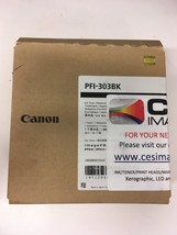 Genuine Canon PFI-303BK 330ml Black Ink Tank open box unused - $462.59 MXN