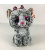 Ty Beanie Boos Kiki Kitty Cat Plush Stuffed Medium 9&quot; Toy Sparkle Ty Sil... - £23.42 GBP