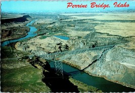 Aerial View Perrine Bridge and Snake River Canyon Idaho Postcard - £4.12 GBP