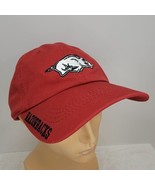Genuine Arkansas Razorbacks Red Football Team Hat Cotton Baseball Trucke... - £6.64 GBP