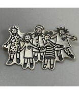 925 Mexico EFS Signed “Save The Children” Sterling Silver 2.25” Brooch P... - $486.96 MXN