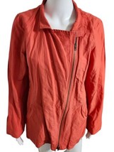 EILEEN FISHER CRINKLE REMOVABLE NO HOOD COTTON BLEND JACKET SIZE (PL) FLAW - $29.99