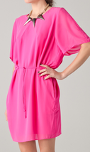 ACNE Moreau Crepe Dress Bright Pink w/Pockets (Size 36 FR/US 4) - £72.07 GBP