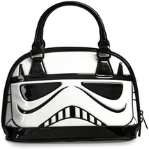 Star Wars Loungefly Stormtrooper Patent Satchel Handbag Purse OG Heart Logo NWT - £112.66 GBP