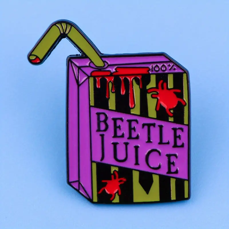 BEETLEJUICE Enamel Pin ♡ 80s VINTAGE Retro Badge ✩ HALLOWEEN Horror! Lydia! - $9.00