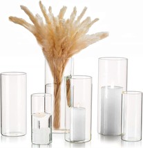 Cylinder Vase Bulk Clear Esmiome - Cylinder Vases For Centerpieces 2 Sets, High - £32.76 GBP