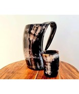 Natural Buffalo Horn Mug for hot or cold drinks, Viking Drinking Mug W/ ... - £32.27 GBP