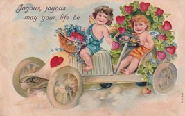 Joyous Joyous May Your Life Be Valentine Printed in Germany Postcard D34 - $2.99