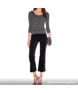 Rag &amp; Bone 10" Crop Flare Black Velvet Pants $200 26 - $67.50