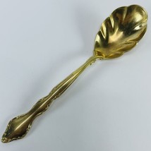 International Deep Silver Golden Wakefield Shell Sugar Spoon Scalloped V... - $9.75