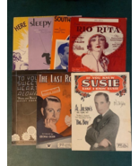 LOT OF 7 Vintage Various Sheet Music "The Last Round-Up","Rio Rita","Sou... - $9.20